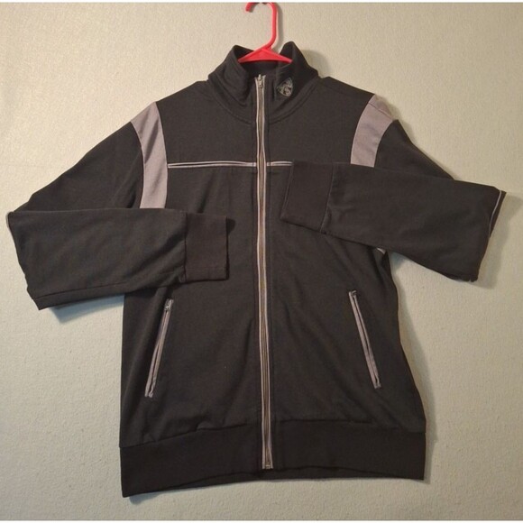 Guess By Marciano Track Jacket Men's L Full Zip Mock Neck Salvation Embroidery - Picture 2 of 11